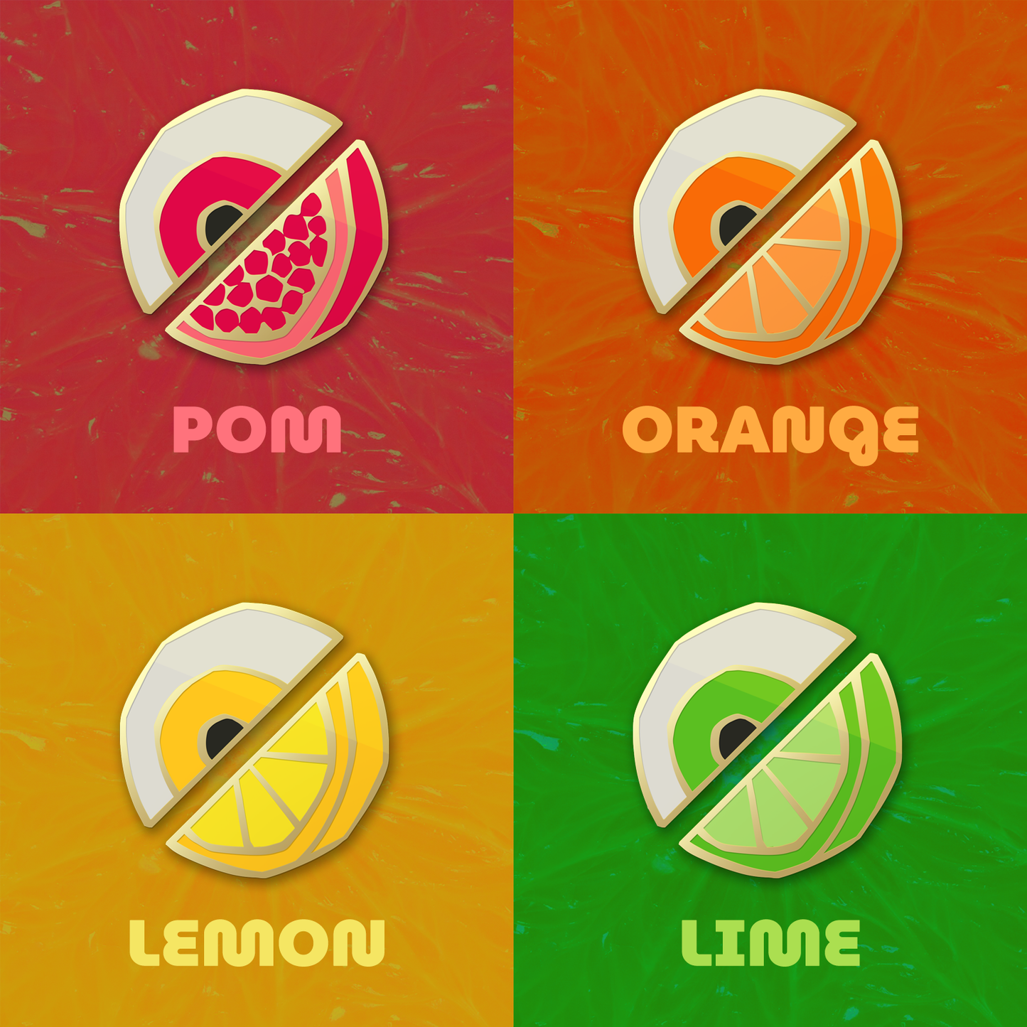 "FRUIT" Enamel Pin Sets (PREORDER)