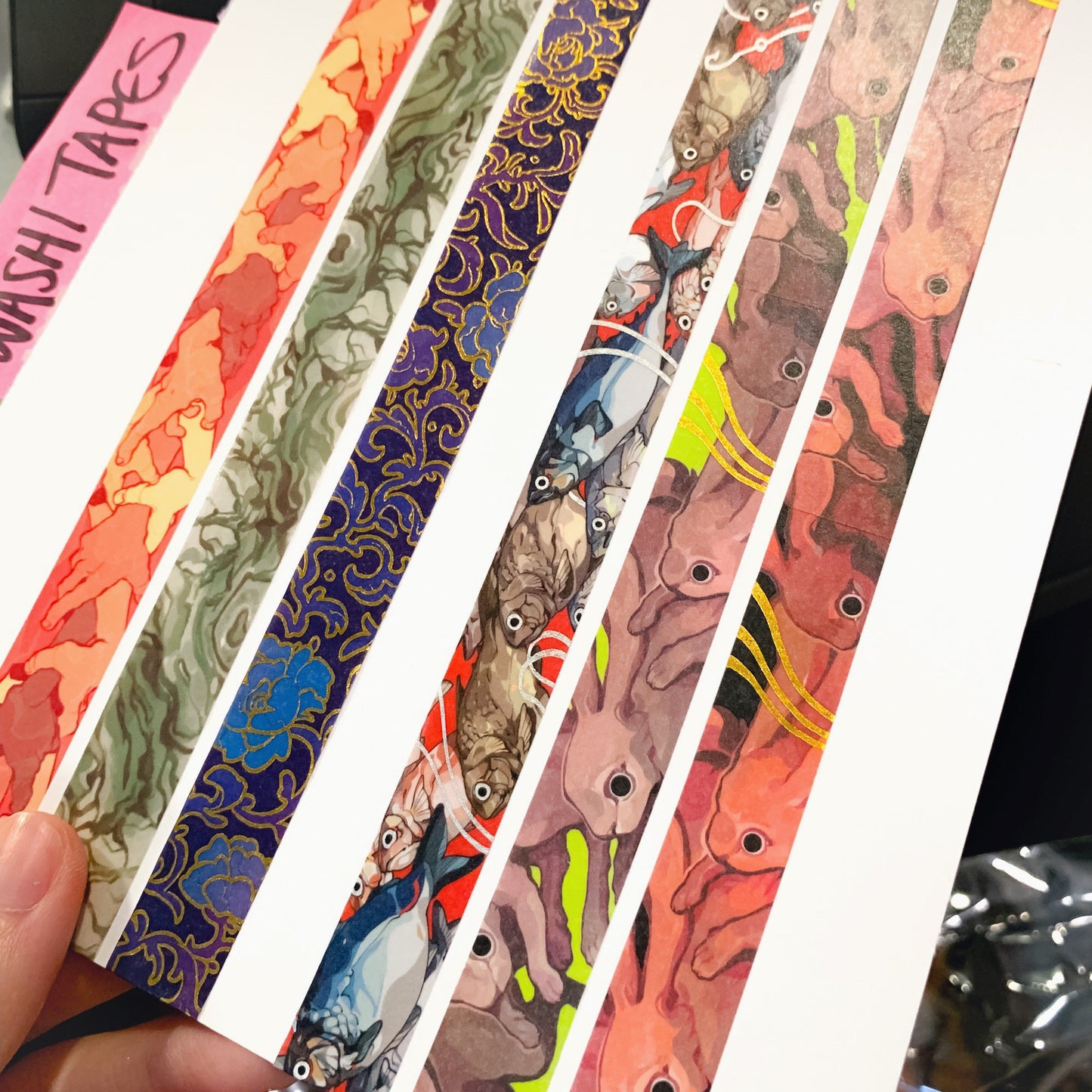 "RABBIT" Gold Foil Washi Tape