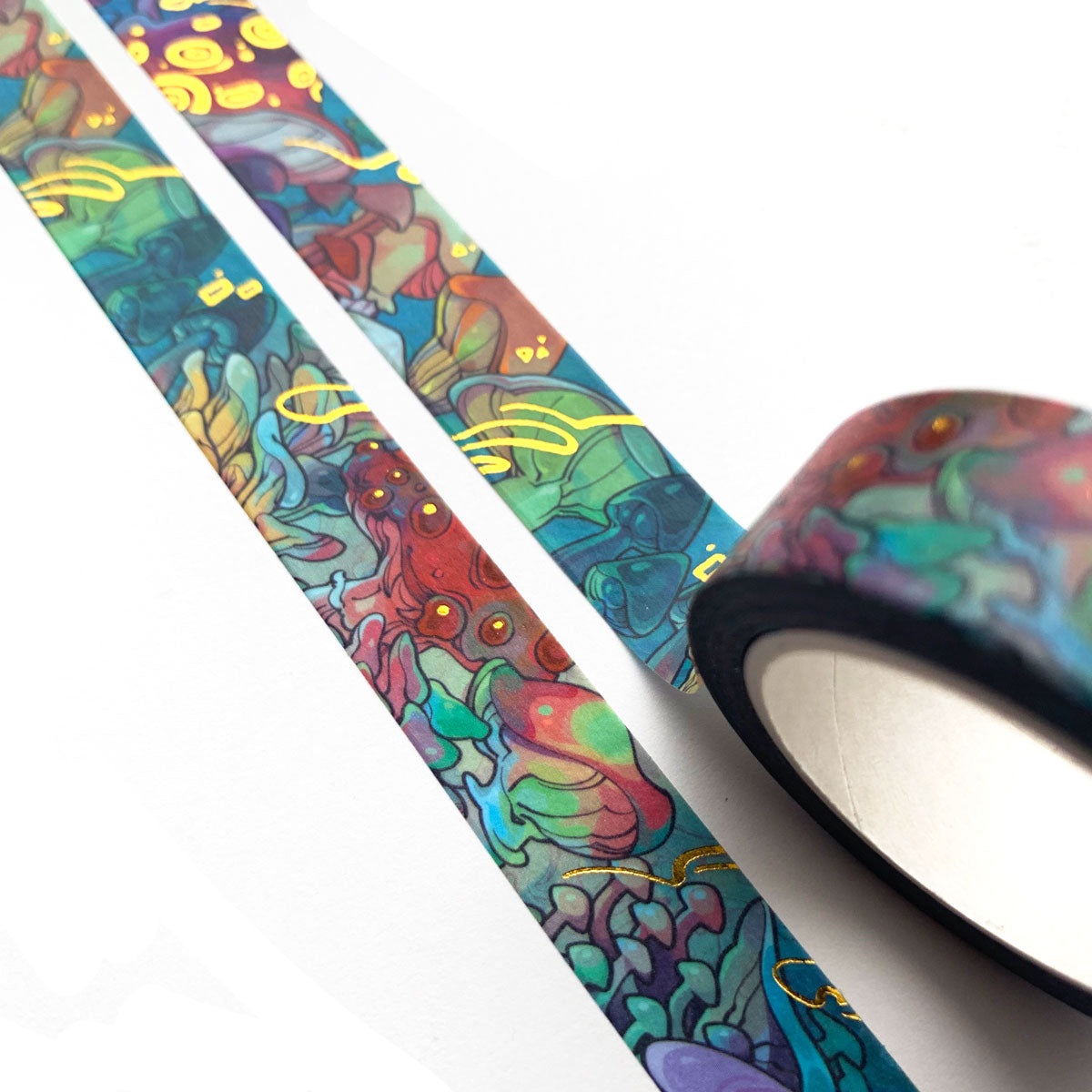 "MUSHROOM" Gold Foil Washi Tape