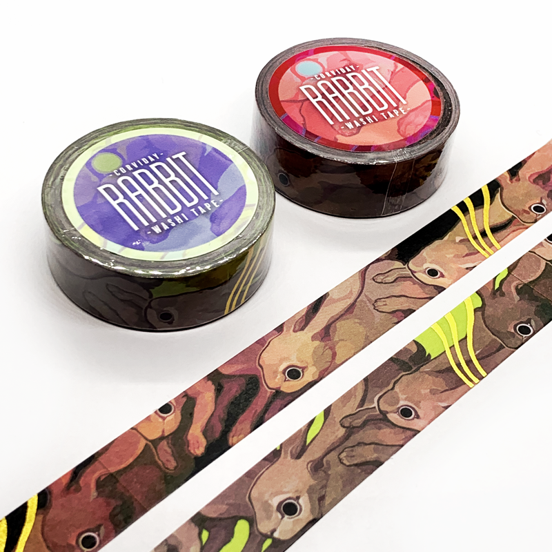 "RABBIT" Gold Foil Washi Tape
