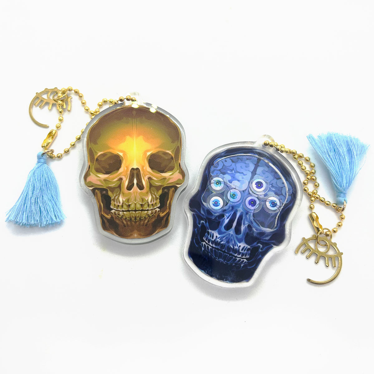 "Skull" Acrylic Shaker Charm