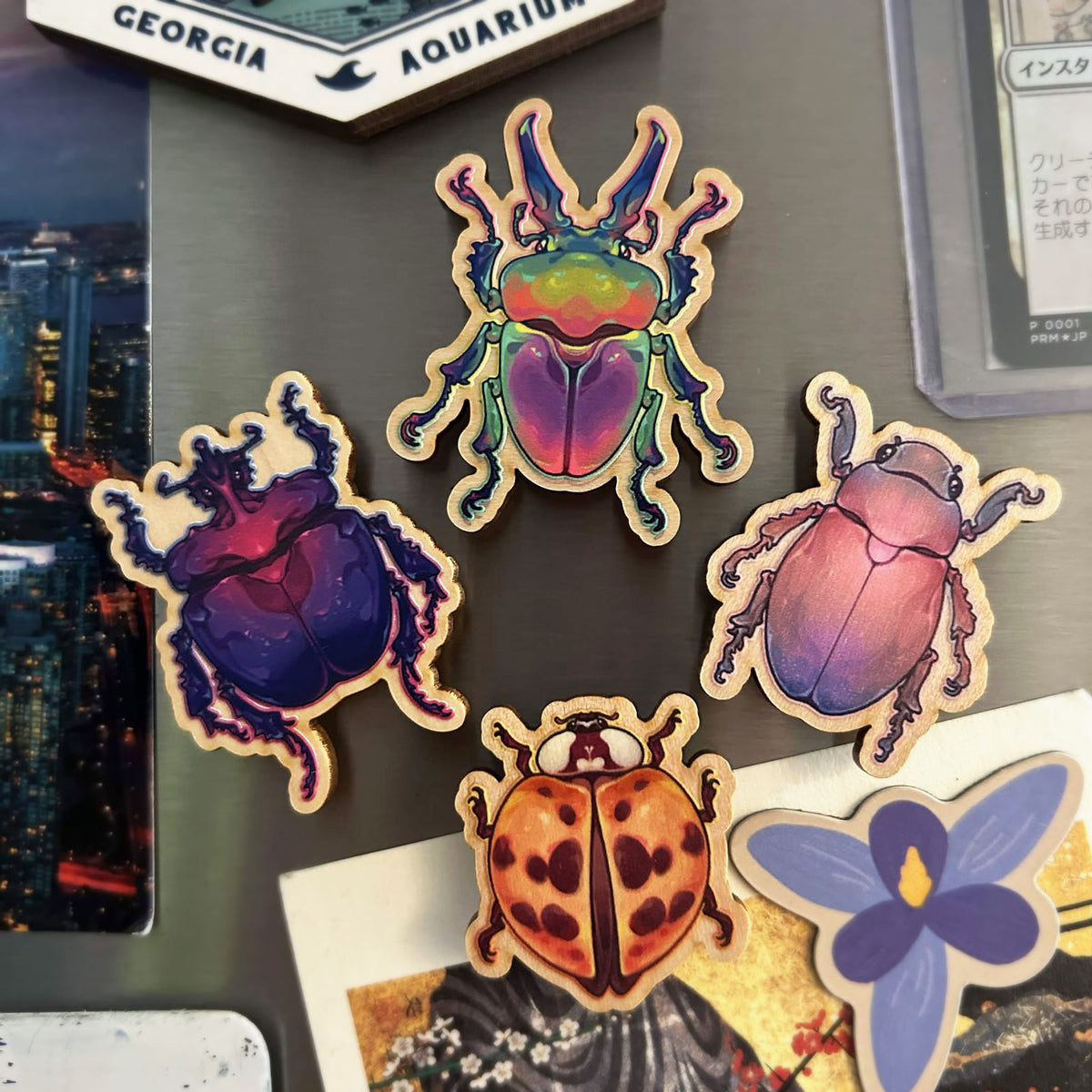 LGBEETLE Wooden Pride Magnets