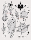 COSMOS Tattoo Flash Sheet