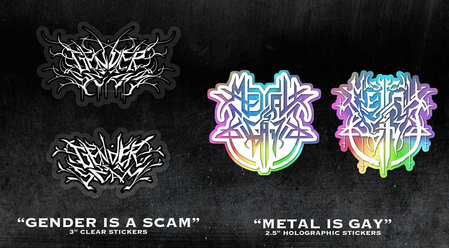 "METAL IS GAY" Stickers