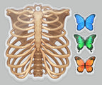 "Ribcage" Acrylic Shaker Charm
