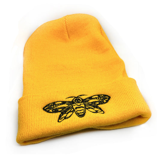 "DEATH'S HEAD" Beanie - Yellow