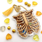 "Ribcage" Acrylic Shaker Charm