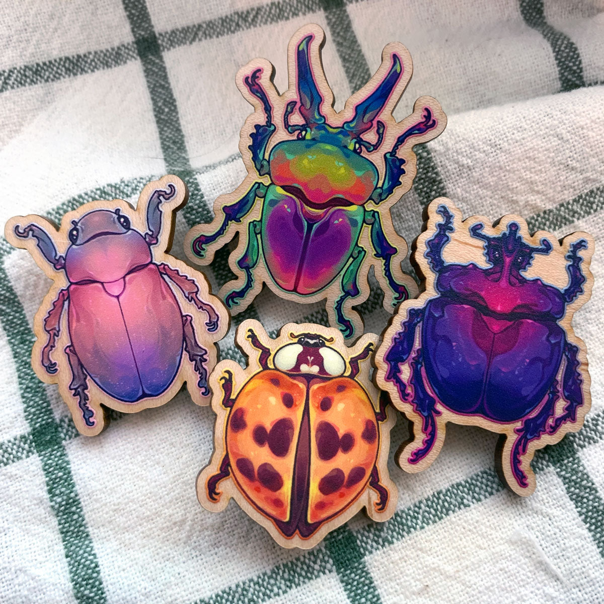 LGBEETLE Wooden Pride Pins