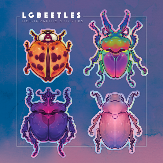 LGBEETLE Holographic Pride Stickers