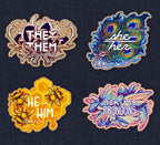 Wooden Pronoun Pins