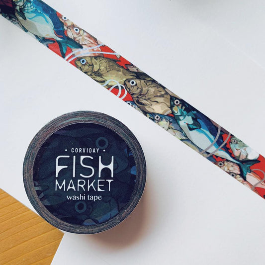 "FISH MARKET" Holographic Washi Tape