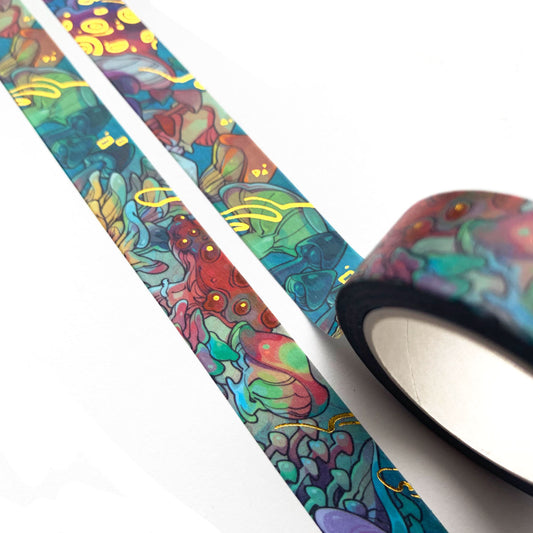 "MUSHROOM" Gold Foil Washi Tape